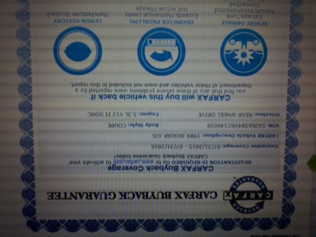 1989 RED Jaguar XJS Coupe