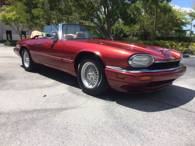1994 Burgundy Jaguar XJS Convertible