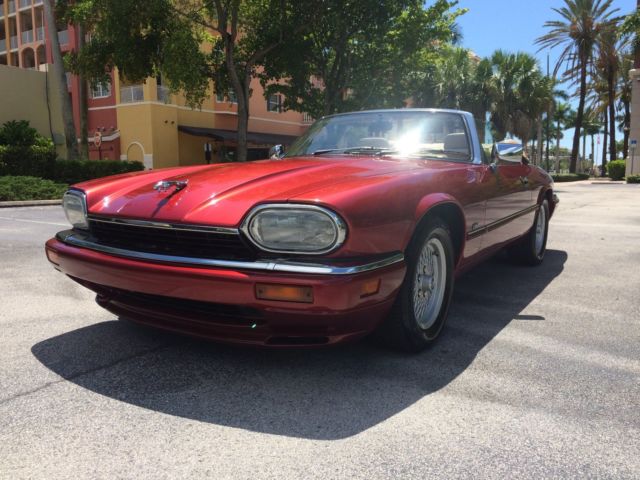 1994 Burgundy Jaguar XJS Convertible