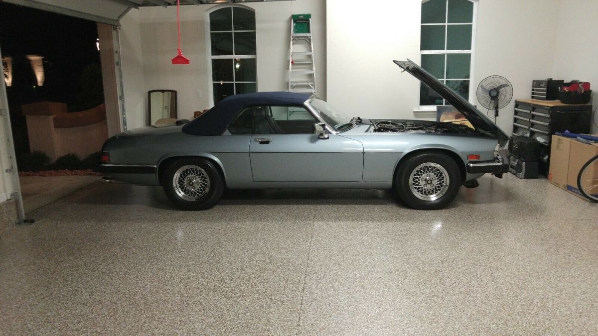 1990 Blue Jaguar XJS Convertible