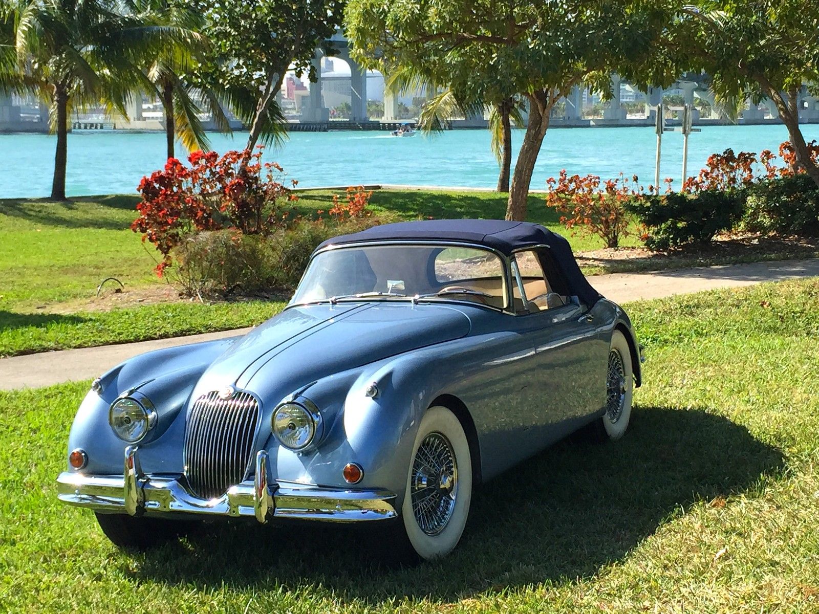 1959 Blue Jaguar XK Convertible