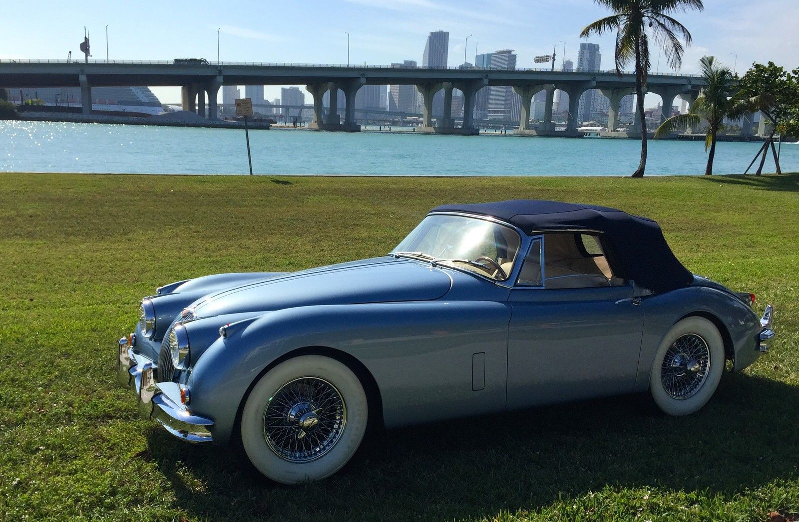 1959 Blue Jaguar XK Convertible