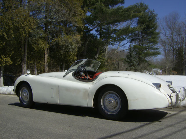 1952 White Jaguar XK Roadster Convertible