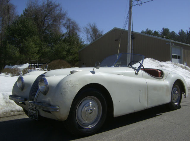 1952 White Jaguar XK Roadster Convertible