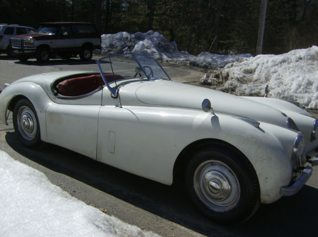 1952 White Jaguar XK Roadster Convertible