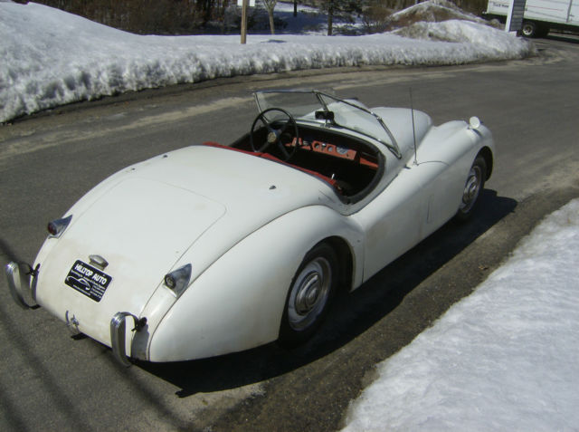 1952 White Jaguar XK Roadster Convertible