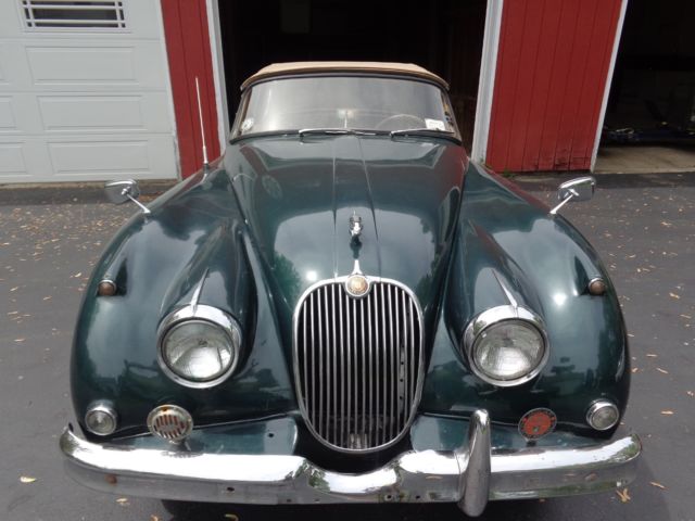 1955 Green Jaguar XK Convertible