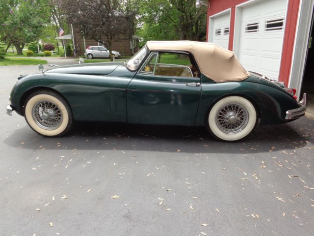 1955 Green Jaguar XK Convertible