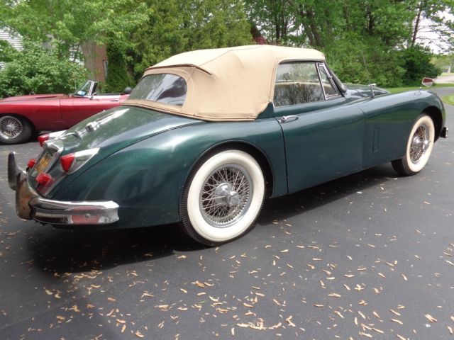 1955 Green Jaguar XK Convertible