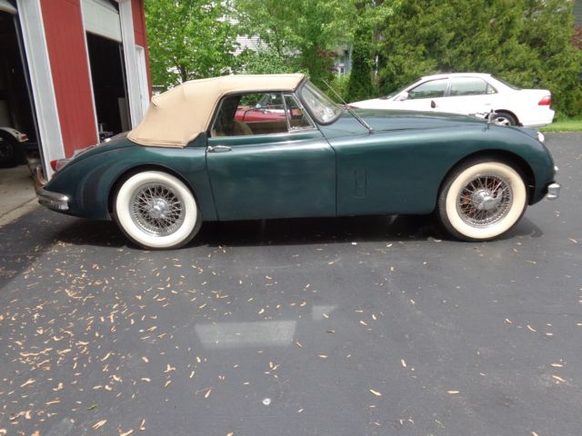 1955 Green Jaguar XK Convertible