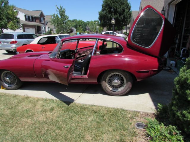 1967 Burgundy Jaguar E-Type Coupe
