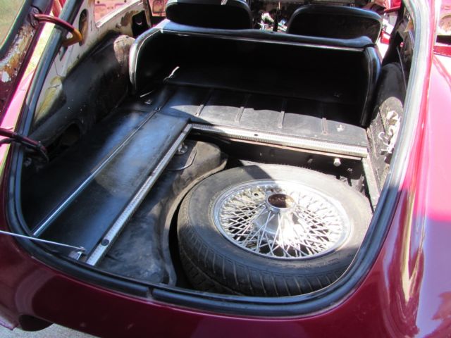 1967 Burgundy Jaguar E-Type Coupe