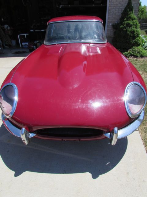 1967 Burgundy Jaguar E-Type Coupe
