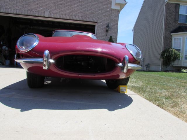 1967 Burgundy Jaguar E-Type Coupe