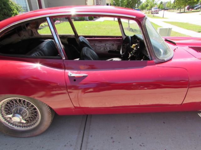 1967 Burgundy Jaguar E-Type Coupe
