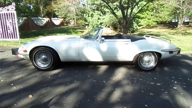 1974 White Jaguar E-Type Convertible