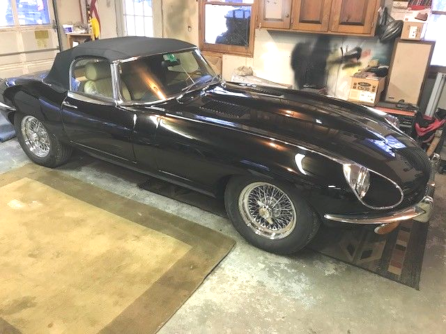 1969 Black Jaguar E-Type Convertible