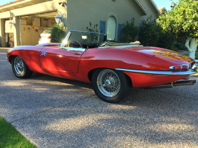 1966 Red Jaguar E-Type Convertible