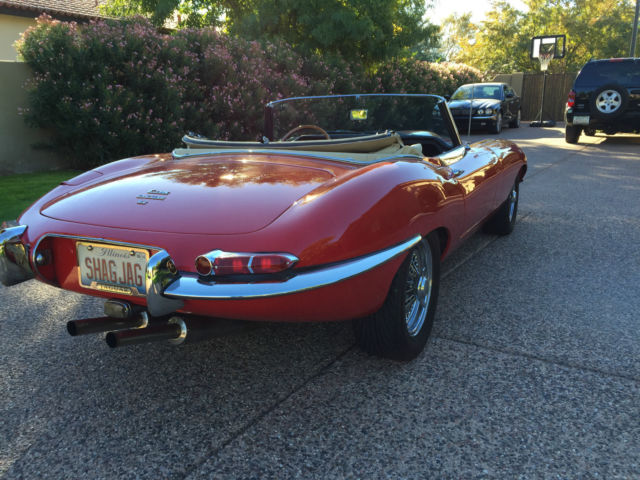 1966 Red Jaguar E-Type Convertible