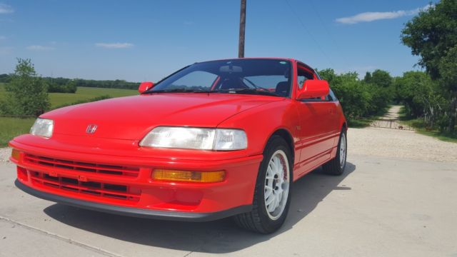 1991 Orange Honda CRX Hatchback