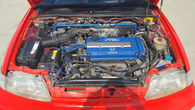 1991 Orange Honda CRX Hatchback