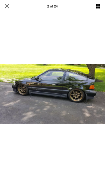 1988 Black Honda CRX Hatchback
