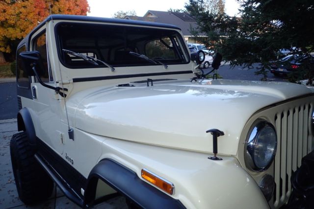 1986 tan Jeep CJ