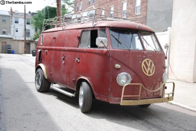 1961 red Volkswagen Bus/Vanagon