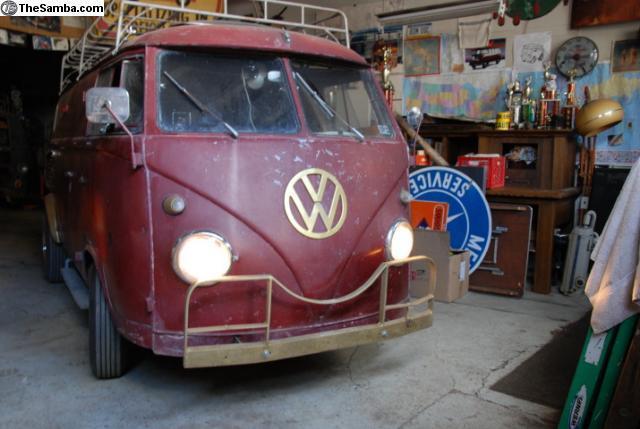1961 red Volkswagen Bus/Vanagon