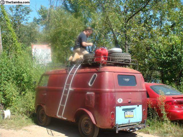 1961 red Volkswagen Bus/Vanagon