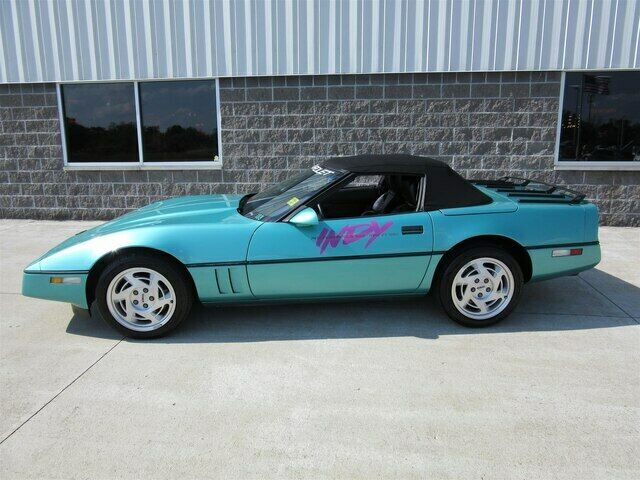 1990 Turquoise Chevrolet Corvette Convertible