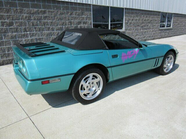 1990 Turquoise Chevrolet Corvette Convertible