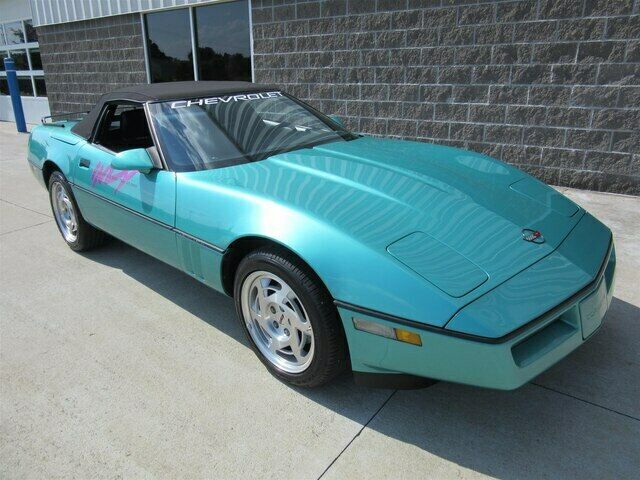 1990 Turquoise Chevrolet Corvette Convertible