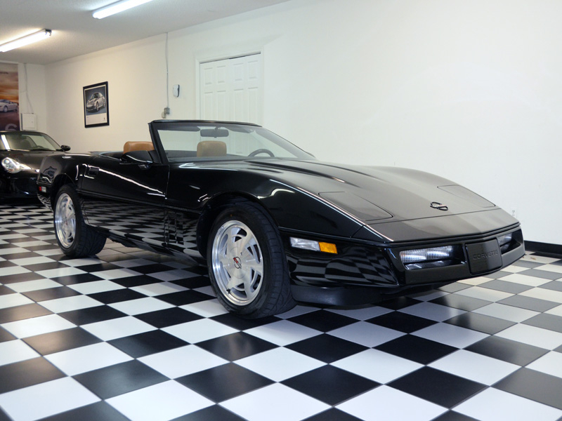 1989 BLACK Chevrolet Corvette CONVERTIBLE
