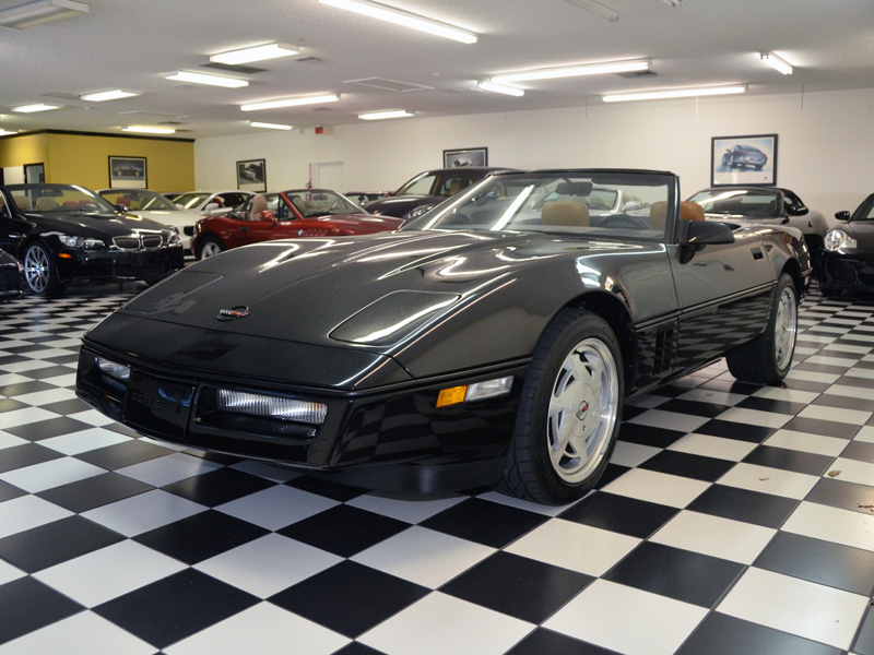 1989 BLACK Chevrolet Corvette CONVERTIBLE