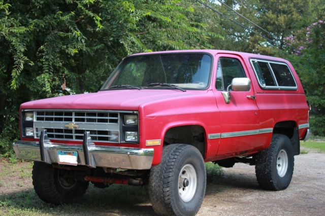 1988 Red Chevrolet Blazer Convertible