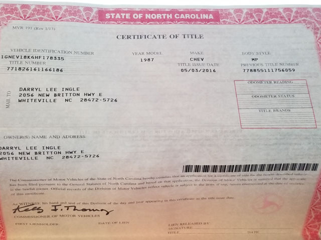 1987 Chevrolet Blazer Standard Cab Pickup