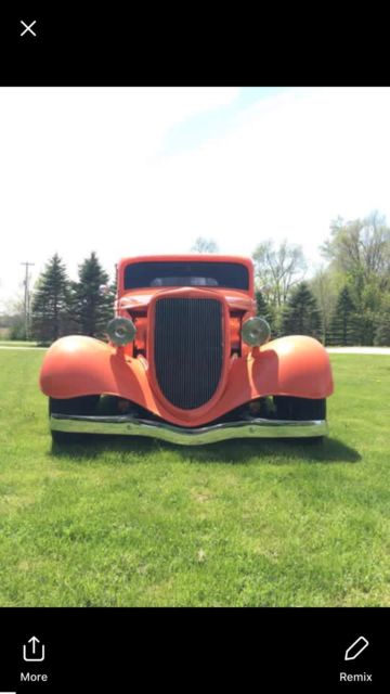 1934 Orange Ford Model A Coupe