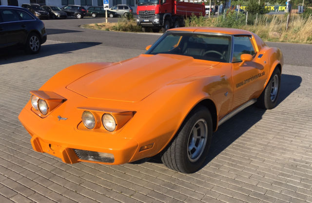 1977 Orange Chevrolet Corvette Convertible