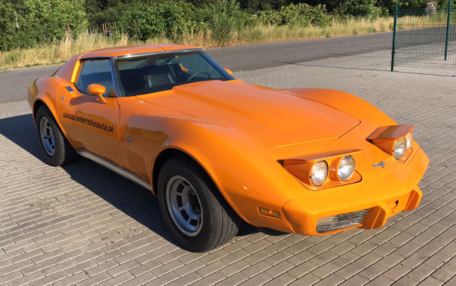 1977 Orange Chevrolet Corvette Convertible