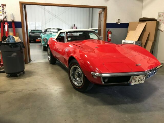 1968 Red Chevrolet Corvette Convertible