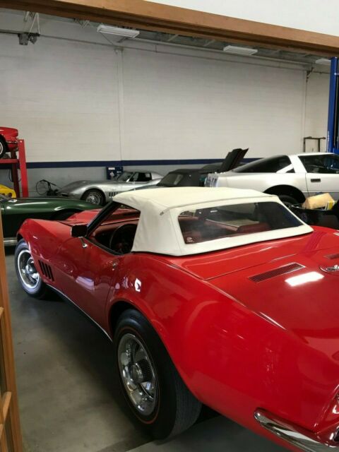 1968 Red Chevrolet Corvette Convertible