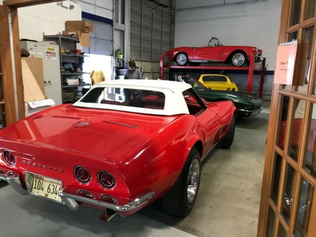1968 Red Chevrolet Corvette Convertible