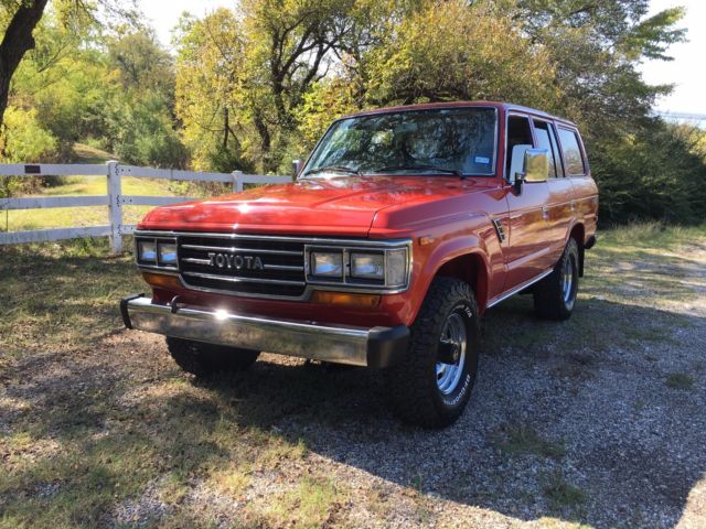 1989 Red Toyota Land Cruiser Wagon