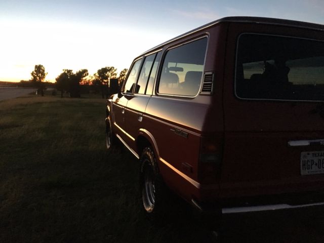 1989 Red Toyota Land Cruiser Wagon