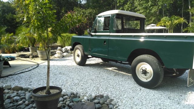 1982 Green & White Land Rover Defender Pickup cab & chassis