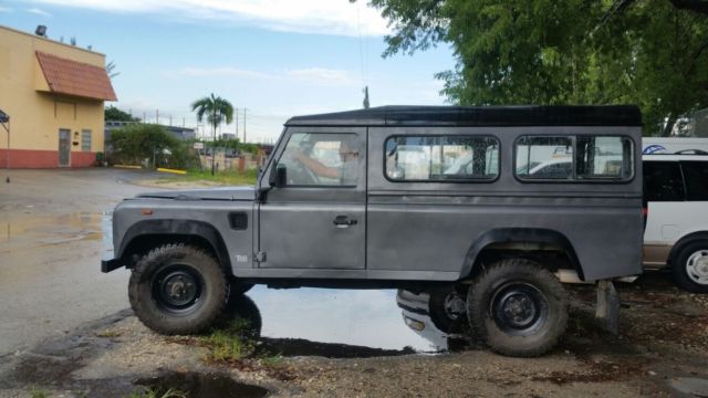 1990 Gray Land Rover Defender Station Wagon