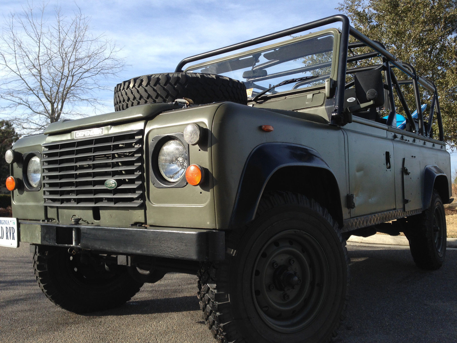 1984 Blue and White Land Rover Defender SUV
