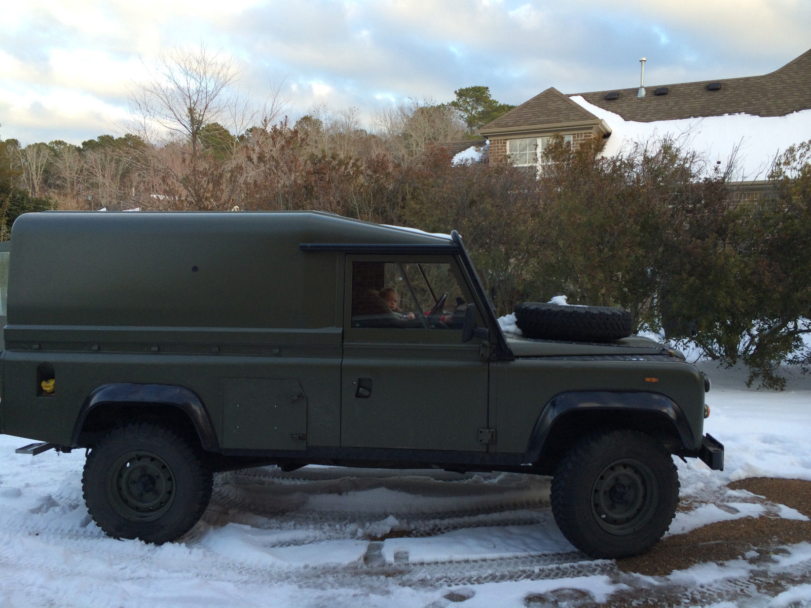 1984 Blue and White Land Rover Defender SUV