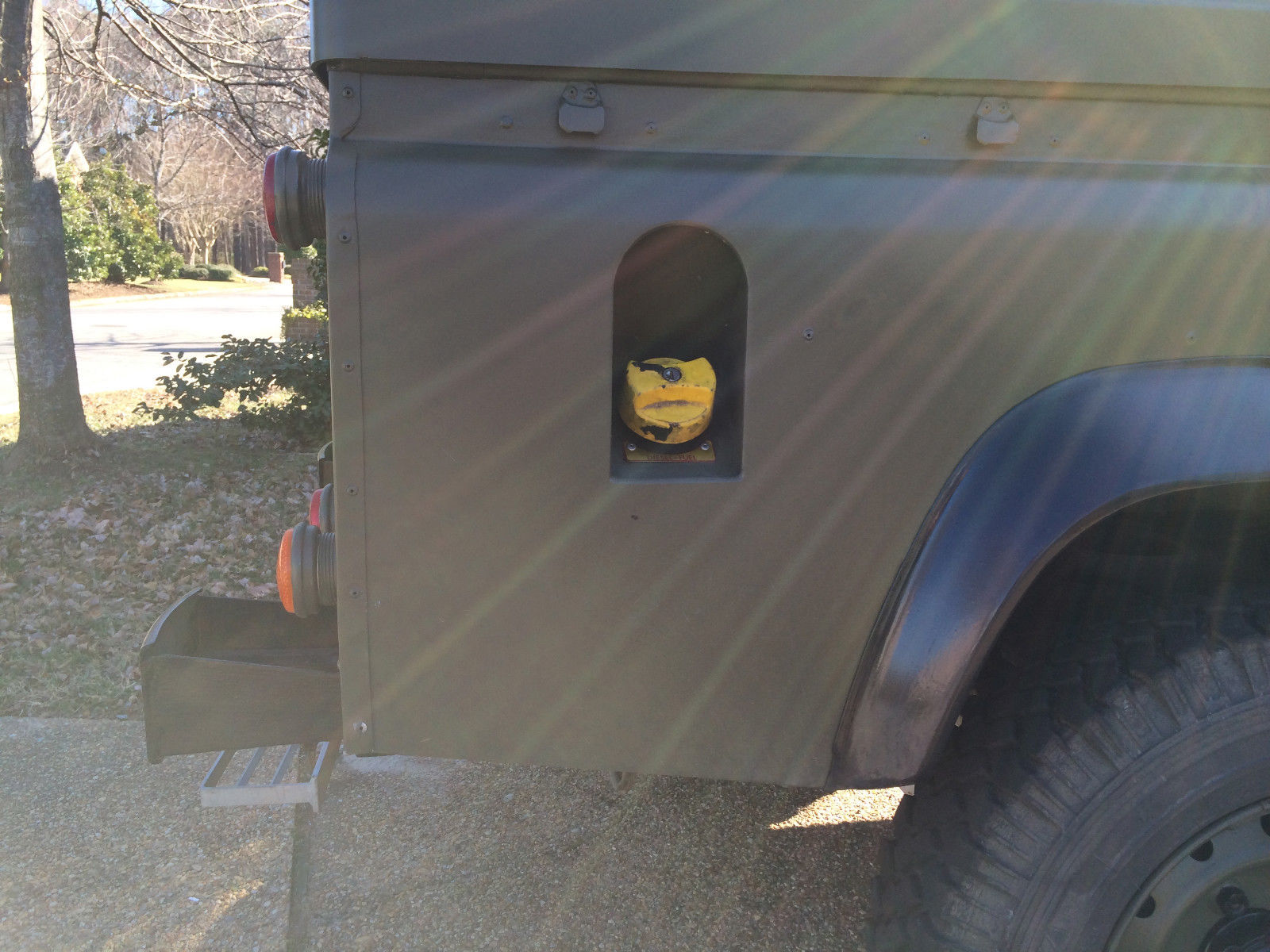 1984 Blue and White Land Rover Defender SUV